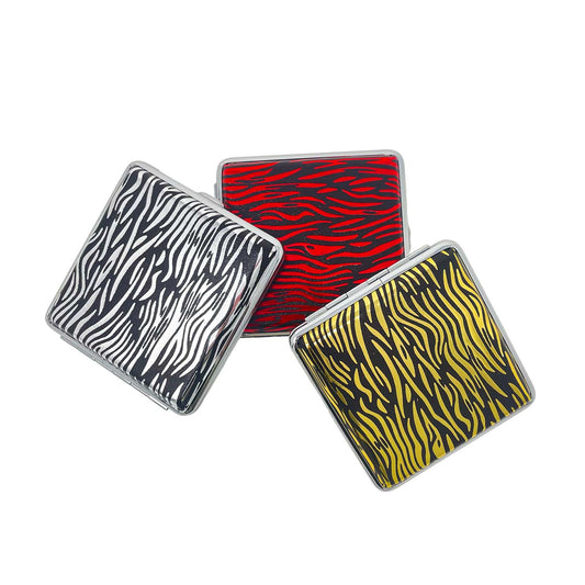 Golden Star Cigarette Case - Zebra Chrome